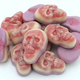 Beulah's Gummy Skulls, 4.4 Pound Package, 176 Pieces of Candy