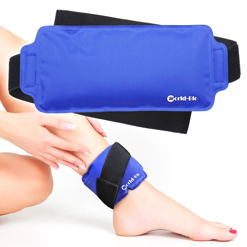 Ice Pack Wrap for Injuries, 2 Reusable Hot Cold Packs