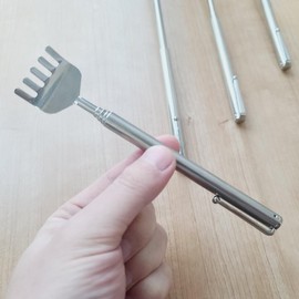 Stainless Antenna Hyojason Portable Back Scratcher Length Adjustable Foldable MM-50082 8ea