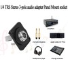 QIANRENON TRS 1/4 Panel Mount Solder Audio Adapter TRS 6.35mm