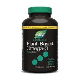 Natures Way NutraVege VeggieGels Menta Fresca 75 c - Suaves Vegetales de Omega3 sin Pez, con Envoltura de Origen Vegetal                              