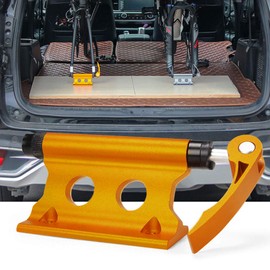 Bike Block Fork Mount w/Quick-Release Lever, Aluminum Alloy Bicycle Front Fork Fixed Clip Luggage Rack for Truck Bed/Trailer/Van, Vertical or Horizontal Mounted (Yellow)