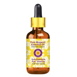 Deve Herbes Pure Mugwort Essential Oil (Artemisia vulgaris) Steam Distilled with Glass Dropper 15ml (0.50 oz)