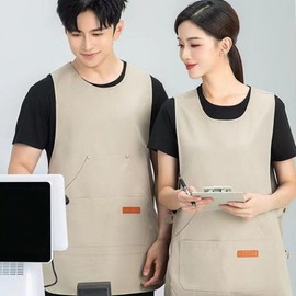 Oaygat Tabard apron for Women with Pockets Waterproof Apron Sleeveless Waist Aprons Waiter Waitress Aprons Universal Cleaning Uniform Catering Chef Kitchen Tabard Work Tabard Work Wear