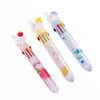 Clapoyis 3pcs 10 Colors Ballpoint Pen 0.5mm Black Ink Fruit