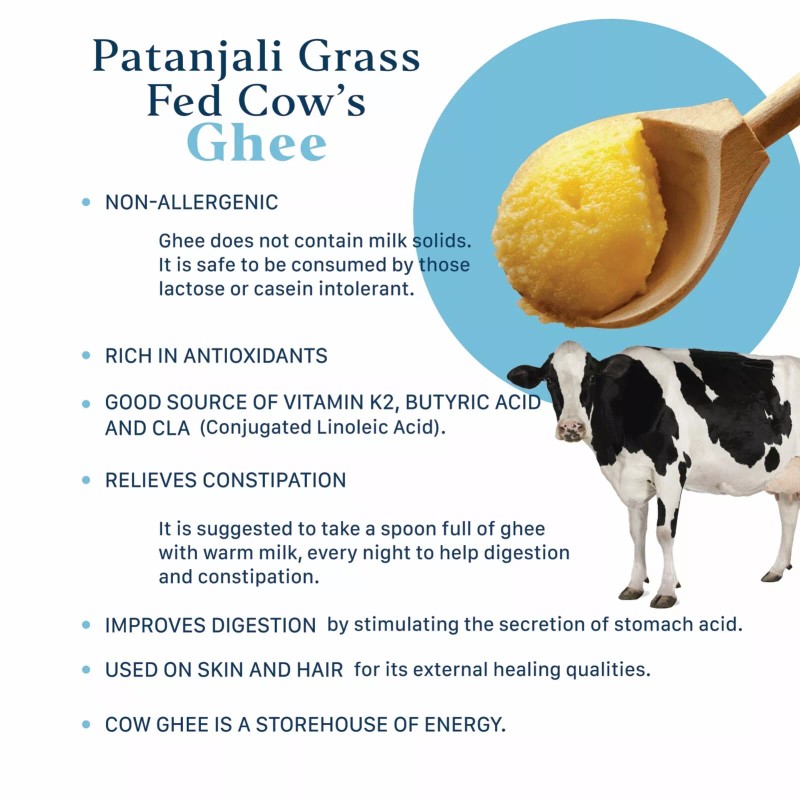 PATANJALI COW GHEE 1ltr- Grass Fed
