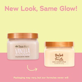 Tree Hut Vanilla Shea Sugar Scrub, Mothers Day Gifts, Exfoliating & Hydrating Body Scrub with Shea Butter & Essential Oils, Smooth Skin, For All Skin Types, Vegan, 18 oz
