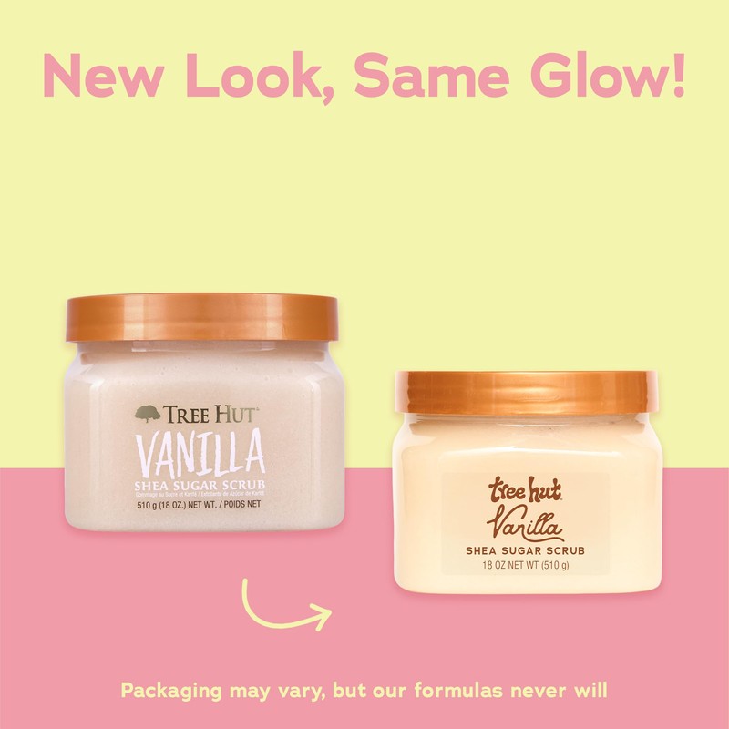 Tree Hut Vanilla Shea Sugar Scrub, Mothers Day Gifts, Exfoliating