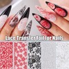 Lace Nail Foil Transfer Sheets, 10 Rolls Black White Red