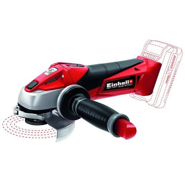 Einhell TE-AG Power X-Change 18-Volt Cordless 4.5-Inch, 8500 RPM Angle