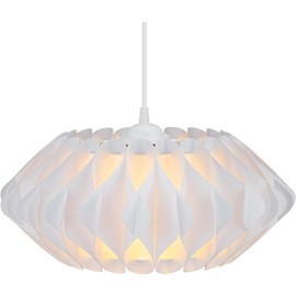 Alvia Puzzle Lampshade - 25cm Diameter DIY Ceiling Light Lamp Shade - Pleated Ribbon Design