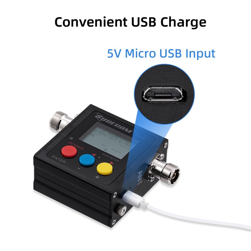 Mcbazel Surecom SW-102S SO239 Connector Digital VHF UHF 125-525Mhz Power
