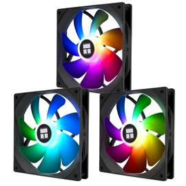 Thermalright TL-C14C-S Case Fan High Performance Cooler Fan 1500RPM,4-PIN PWM Cooling Fan with S-FDB Bearing,3 Packs CPU Fan (140mm, ARGB)