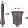 Cast Iron Mortar and Pestle Tool Set Rock-Ore Crusher Grinder