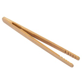 Unbranded 4Pcs Bamboo Toast Tongs 7 inch Wooden Toaster Tongs for Bread Cooking Kitchen