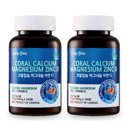 Daily One Coral Calcium Magnesium Calmadi Nutrition 100 Tablets / 데일리원 코랄 칼슘 마그네슘 칼마디 영양 100정 X2개
