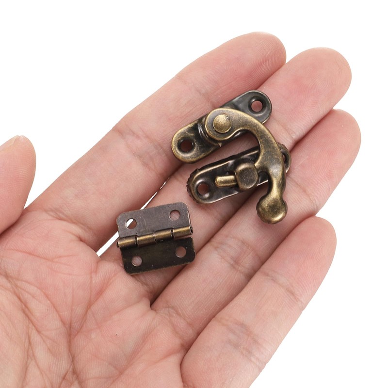 sourcing map 20pcs Bronze Swing Arm Clasp Latch Vintage Style