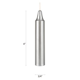 Mega Candles 20 pcs Unscented Silver Exquisite Mini Taper Candle, 4 Inch Tall x 3/4 Inch Diameter, Supreme Chimes, Enchantment, Rituals, Casting Spells, Witchcraft, Wiccan, Metaphysical