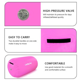 Inflatable Gymnastics Air Barrel - Inflatable Air Spot Tumbler Backbend Trainer Air Roller Tumbling Mat with Electric Pump, Inflatable Gymnastics Springboard Back Handspring Equipment