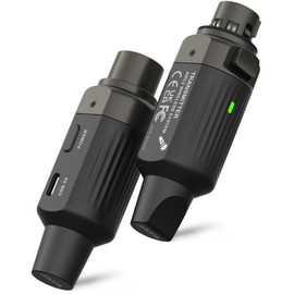 Ulumac Ulumac Aroma Wireless XLR Microphone Transmitter Receiver, Professional UHF Wireless Microphone System for Stable Transmission, 7-Channel, 165ft Range, Compatible with Dynamic Mics/PA/Mixer/DSLR(ARC2)