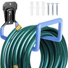 PeoMev 2PCS Hose Hanger Wall Mount - Metal Garden Hose Storage Water Hose Holders for Outside Heavy Duty Hose Reel for Water Hose