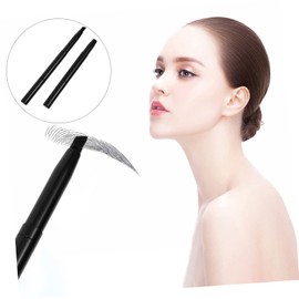 Healeved 6pcs Double-ended Eyebrow Brush Angled Brow Brush for Precise Shaping and Filling Portable Makeup Tool Cover for Travel Eyebrow and Eye Makeup Application