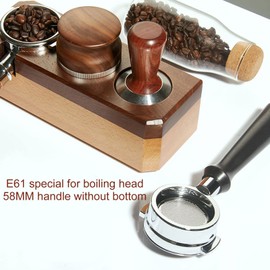 Bottomless Portafilter Set, Bottomless Portafilter Espresso Bottomless 58 mm Portafilter, Compatible with Espresso Coffee Machines (C2 Plastic Black)