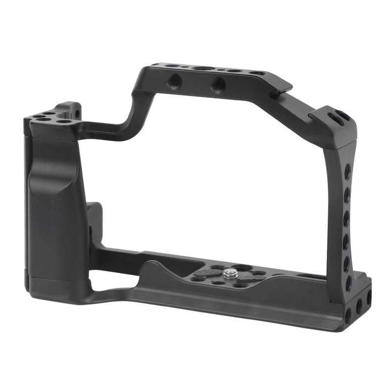 Black Aluminium Alloy Photography Shooting Vlog Camera Cage with Cold