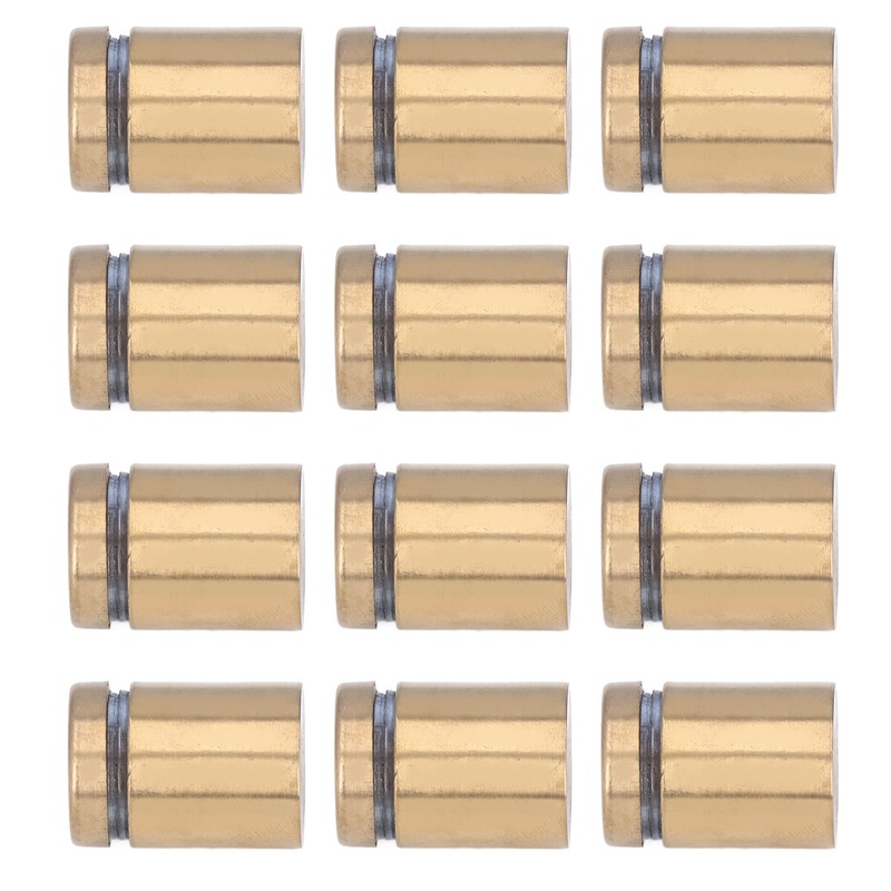 12Pcs Advertising Nail Stainless Steel Electroplated Brushed Gold Sign Holder