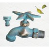 Decorative Solid Brass Starfish Garden Outdoor Faucet with a Brass