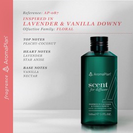 Aromaplan Scents, Clean Smelling Essential Oils, Inspired by Downy Bold Mountain (5 Fl Oz /148ml)-Fresh Scent Lavender & Vanilla Fragrance for Diffuser-USA, Bigger Bottle, Longer Lasting