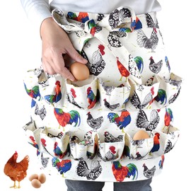 Wisebom Eggs Collecting Apron 12 Pockets Farm Apron for Eggs Gathering, Polyester Eggs Collecting Eggs Apron Gathering Pocket for Fresh Chicken Goose Duck Eggs