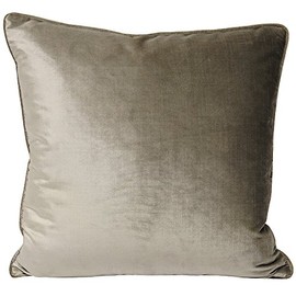 Riva Paoletti Luxe Velvet Cushion Cover - Mink Grey - Soft Velvet Feel Fabric - Reversible - Hidden Zip Closure - Machine Washable - 100% Polyester - 55 x 55cm (22" x 22" inches)