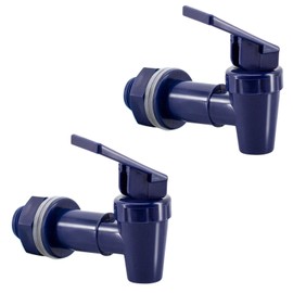 Hgzaccompany Replacement Cooler Faucet Water Bottle Jug, 2 Blue BPA-Free Plastic Spigot Spout Water Beverage Lever Pour Dispenser Valve, Water Crock Tap