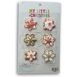 Gingerbread Snowflakes Mini Ornaments - 6 Count