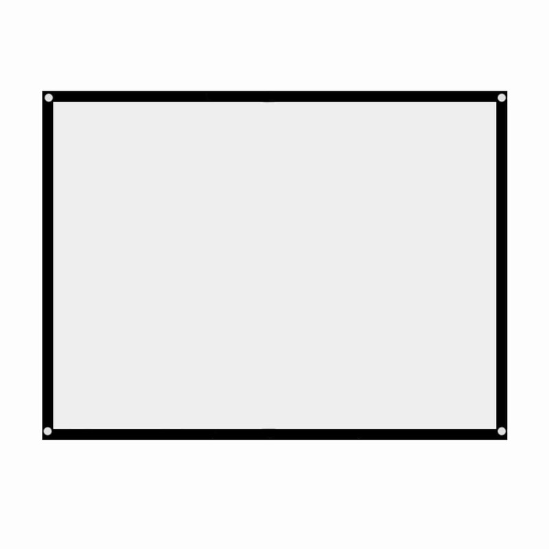 Projector Curtain, Synthetic Polyester Fabric, Foldable, Wrinkle-Free, 60-100 Inch Large