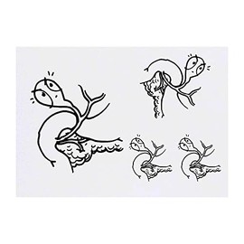 Azeeda 4 x 'Wütende Gallenblase' Temporäre Tattoos - Wasserfest, Hautfreundlich & Ungiftig · Transfers in Verschiedenen Größen (TO00058152)