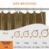 Antique Brass Curtain Rings with Eyelets for Up to 1.2-inch