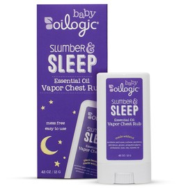 Oilogic Slumber & Sleep Chest Vapor Rub Essential Oil for Babies & Toddlers - Gentle Essential Oils Soothe & Calm The Senses - Pediatrician-Tested, Safe for Baby, Mess-Free Application, .42 Oz