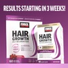 Force Factor Hair Growth Accelerator with Clinically Proven Lustriva to Promote Thicker, Stronger Hair, Biotin, Vitamin E & C, Mixed Berry, 60 Silicon