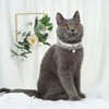 Coollooda Cat Collar, Cat Collar, Lace, White, PU Leather, Cute,