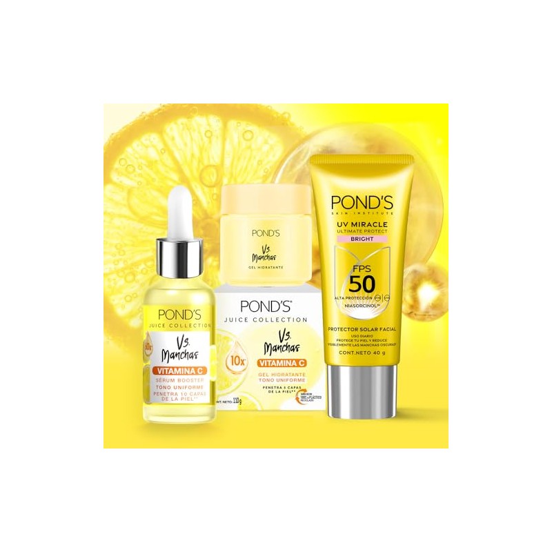 Pond's Kit Anti-Manchas Vitamina C y Protección Solar, 3pzas: Gel