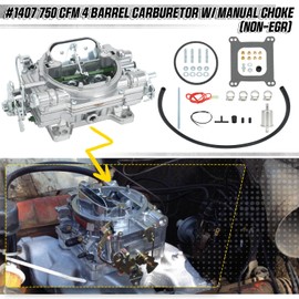 SJDYYMX 1407 750 CFM 4 Barrel Carburetor w/Electric choke Square Bore Air Valve Secondary (Non-EGR)