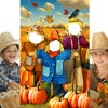 Buryeah Thanksgiving Photography Backdrop Scarecrow Pumpkin Photo Background Fall Backdrops