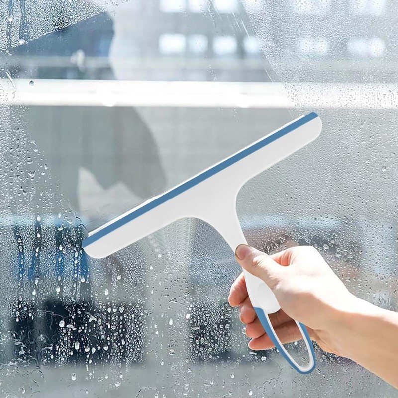 Lonwiner Pack of 2 Plastic Shower Squeegees, Squeegee, Window Squeegee,