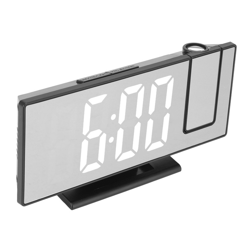 Projection Digital Alarm Clock USB Charging Automatic Dimming LED Mirror