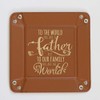 BELLA BUSTA Lederschild mit Gravur Tray (Father) braun