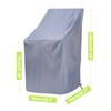 Outdoor Patio Stackable Chair Covers Waterproof 2PCS, Grey