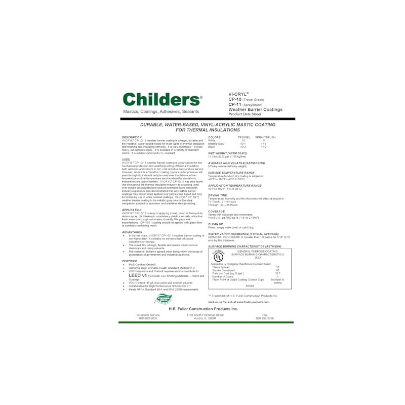 VI-CRYL CP-10 Mastic (1 Gallon Pail)