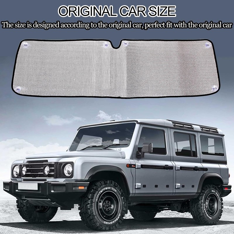 Tumukiw Front Windshield Sun Shade Compatible with Ineos Grenadier 2020-2024